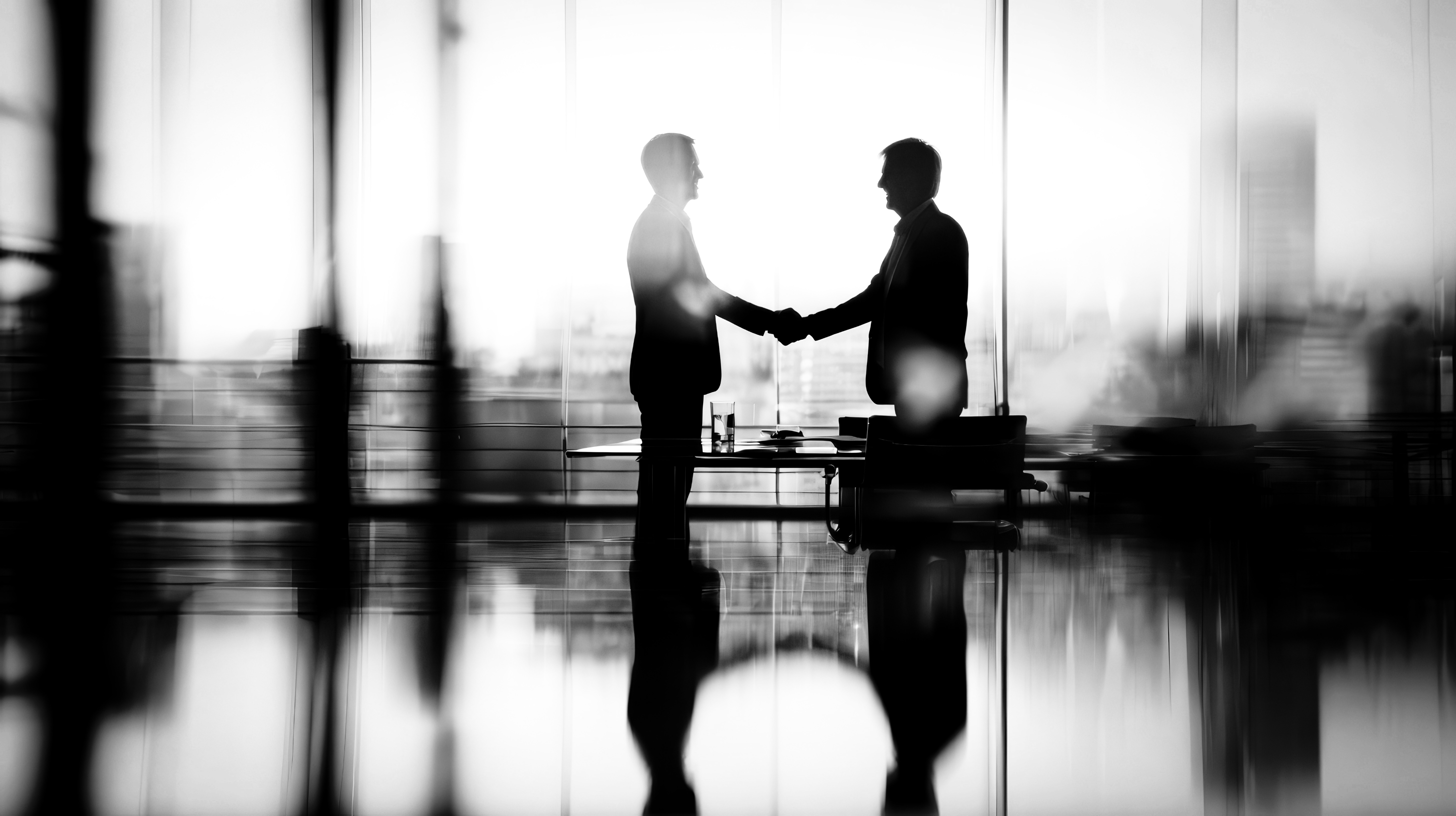 A business handshake
